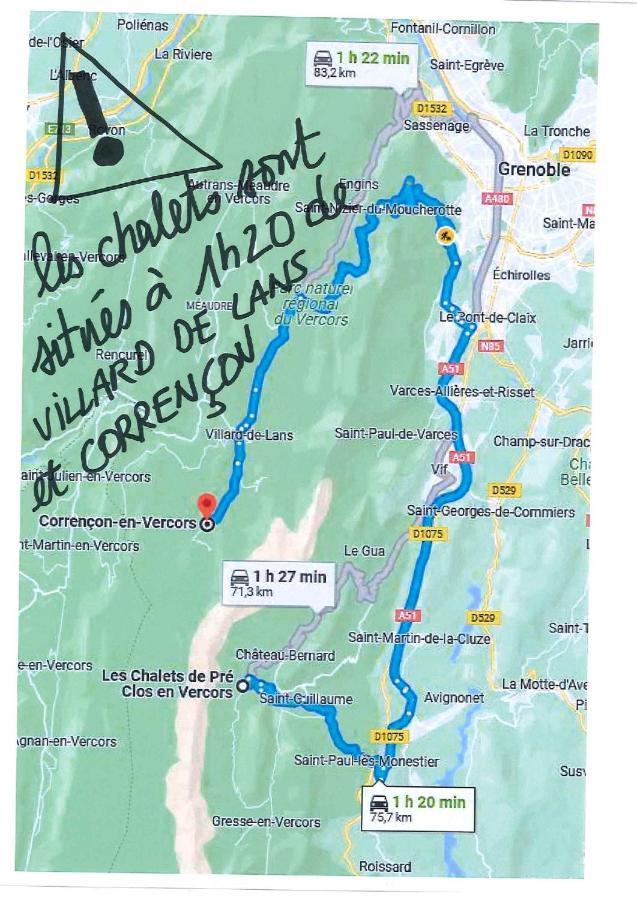 Saint-Andéol Eterpa Les Chalets De Pre Clos En Vercors מראה חיצוני תמונה